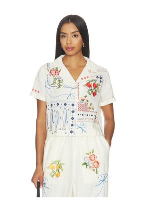 Agua Bendita Vittoria Basket Top in Multi. Size S. Also in .