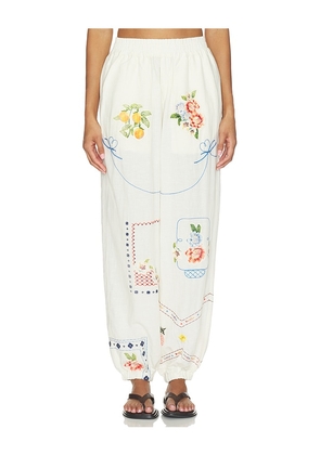 Agua Bendita Toscana Basket Pant in Multi. Size S. Also in .