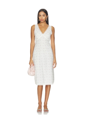 Cou Cou Intimates The Iris Slip Dress in White. Size XS. Also in S, M, L, XL.