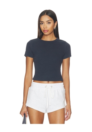 Beyond Yoga Rib Baby Tee in Navy. Size XS. Also in S, M, L.