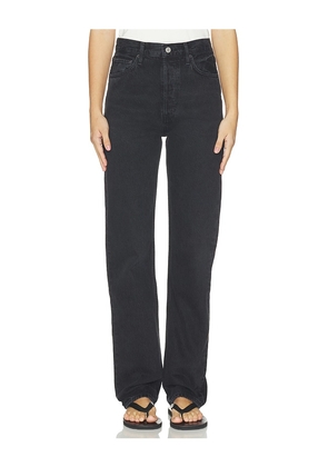 AGOLDE 90s Pinch Waist Long Jean in Black. Size 23. Also in 24, 25, 26, 27, 28, 29, 30, 31, 32, 33, 34.