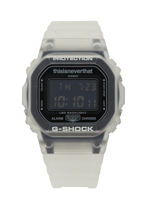 G-Shock x thisisneverthat Collaboration DW5600 Watch in Grey.