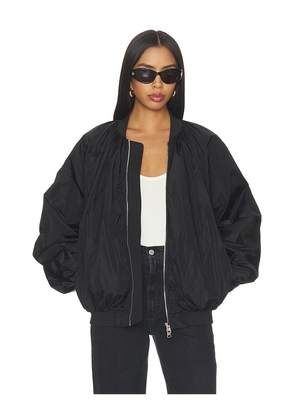 AGOLDE Raffi Bomber Jacket in Black. Size XS. Also in S, M, L, XL.