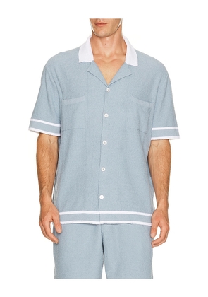 CHE Armando Knitted Shirt in Blue. Size S. Also in M, L, XL/1X.