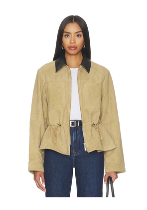 ALIGNE Mavis Suede Jacket in Tan. Size S. Also in M, L.