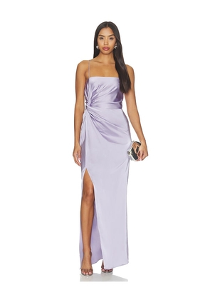 Amanda Uprichard Jean Gown in Purple. Size XS. Also in S, M, L, XL.