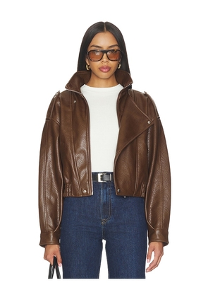 BLANKNYC Moto Jacket in Late Hours in Brown. Size XS. Also in S, M, L.