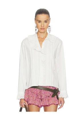 Isabel Marant Etoile Nomia Long Sleeve in White. Size 38/6. Also in 34/2, 36/4, 40/8, 42/10.