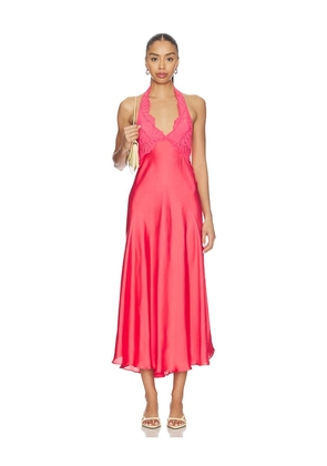 Free People Petal Party Midi Slip Dress in Red. Size XS. Also in S, M, L, XL.