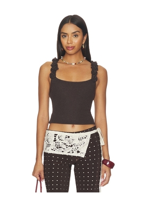 HEARTLOOM Marone Top in Chocolate. Size XS. Also in S, M, L, XL.