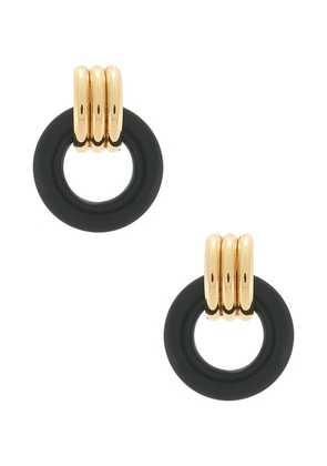 Heaven Mayhem Luma Knot Earrings in Black.