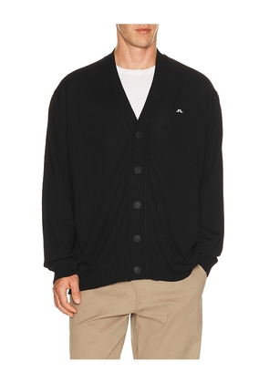 J.Lindeberg Lucas Knitted Cardigan in Black. Size S. Also in XL/1X.