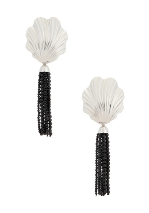 Julietta Aria Earrings in Metallic Silver.