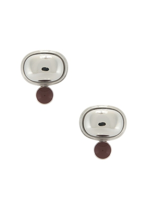 Heaven Mayhem Calypso Earrings in Metallic Silver.
