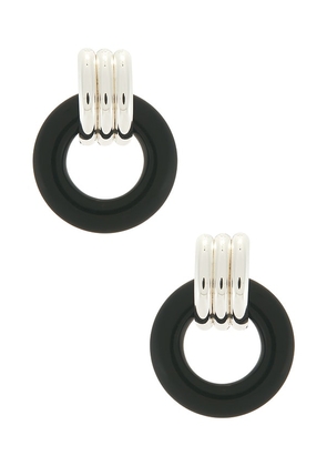 Heaven Mayhem Luma Knot Earrings in Black.