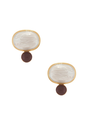Heaven Mayhem Solara Earrings in Metallic Gold.