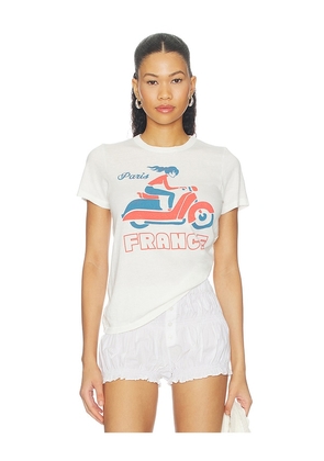 Junk Food Paris France Tee in White. Size XS. Also in S, M, L, XL.