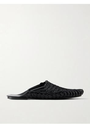 The Row - Woven Leather Mules - Black - IT38