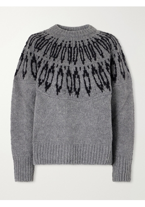 Altuzarra - Coleman Intarsia-knitted Wool Sweater - Black - x small,small,medium,large,x large
