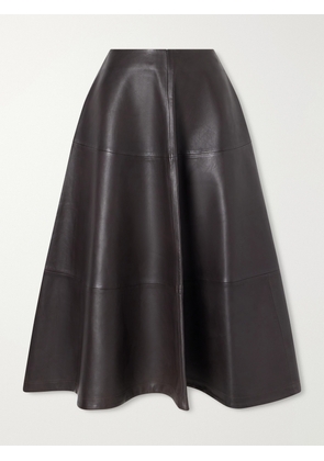 Altuzarra - Varda Paneled Leather Midi Skirt - Brown - FR 34,FR 36,FR 38,FR 40,FR 42,FR 44,FR 46
