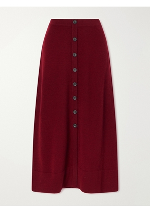 Altuzarra - Callahan Cashmere Maxi Skirt - Burgundy - x small,small,medium,large,x large