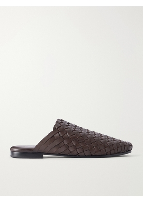 ST. AGNI - Bunto Woven Leather Slip-ons - Brown - IT35,IT36,IT37,IT38,IT39,IT40,IT41,IT42