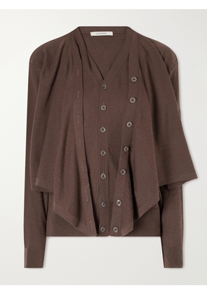 LEMAIRE - Wool-blend Cardigan - Brown - xx small,x small,small,medium,large,x large