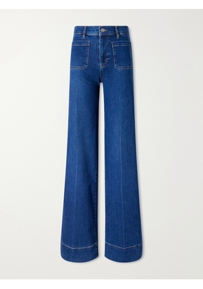 FRAME - Le Slice Slim Palazzo Long High-rise Wide-leg Jeans - Blue - 23,24,25,26,27,28,29,30,31,32,33