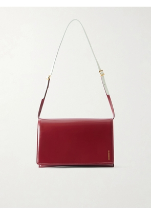 Jil Sander - File Small Leather Shoulder Bag - Burgundy - One size