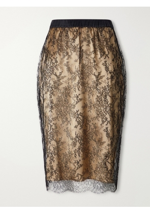 Carine Gilson - Straight Lace Midi Skirt - Black - x small,small,medium,large
