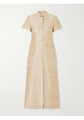 LIBEROWE - Imperial Silk-blend Midi Dress - Gold - x small,small,medium,large
