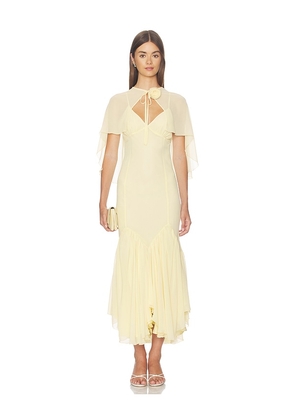 LPA Ilaria Midi Dress in Yellow. Size XXS. Also in XS, S, M, L, XL.
