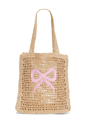 LoveShackFancy Seaside Beach Bag in Brown.
