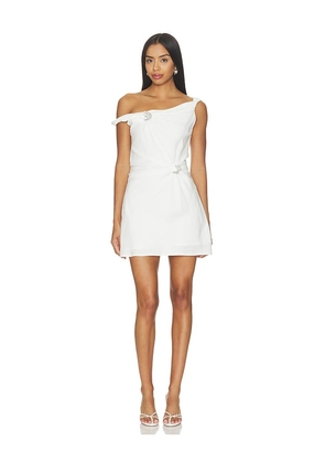 Mother of All Ethel Ripple Mini Dress in White. Size XS. Also in S, M, L.