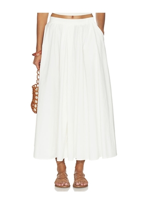 Oddli Pleated Skirt in Cream. Size XS. Also in S, M, L, XL/1X.