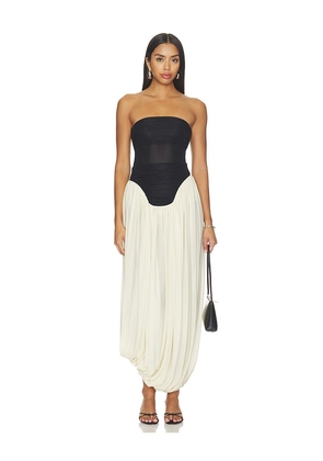 Maygel Coronel Lux Strapless Dress in Cream. Size XXS/XS. Also in S/M, M/L, XL/XXL.