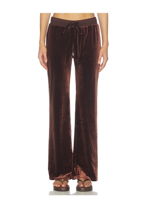 LIONESS Alba Track Pant in Chocolate. Size XXS. Also in XS, S, M, L, XL.