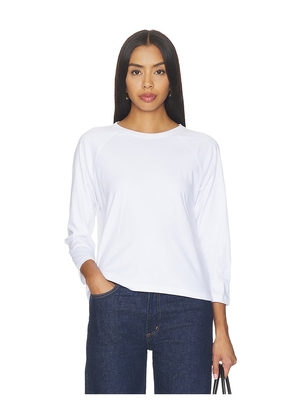 LESET Margo Baseball Tee in White. Size XS. Also in S, M, L, XL.