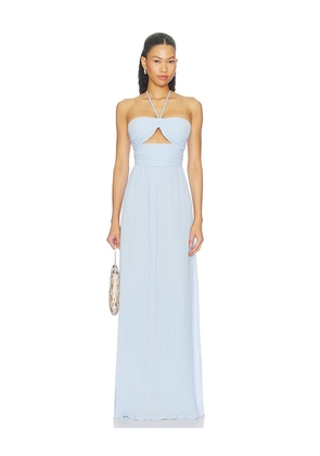 Lovers and Friends Delilah Gown in Baby Blue. Size XXS. Also in XS, S, M, L, XL.