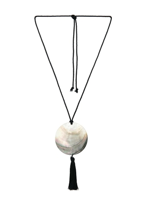 Lovers and Friends Jordan Shell Necklace in Grey.