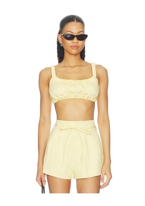 MAJORELLE Leigh Top in Yellow. Size XXS. Also in XS, S, M, L, XL.