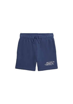 Polo Ralph Lauren Kids Easy French Terry Polo Rl Standard Short in Blue. Size 6. Also in 2, 3, 4, 5.
