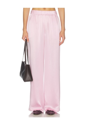 SABLYN Brynn High Rise Pull On Wide Leg Pant in Pink. Size XS. Also in S, M, L.