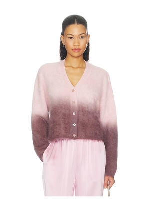 SABLYN Jolie Cropped Ombre Crewneck Sweater in Pink. Size XS. Also in S, M, L.