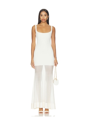 SEROYA Inga Knit Dress in Ivory. Size XXS. Also in XS, S, M, L, XL.