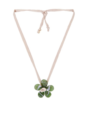 Studio Conchita Zinnia Glass Necklace in Pink.