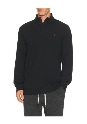 TravisMathew Cloud Quarter Zip Sweater 2.0 in Black. Size S. Also in M, L, XL/1X.