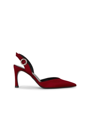 ROTATE Slingback High Heel Satin Pump in Red. Size 36. Also in 37, 38, 39, 40.