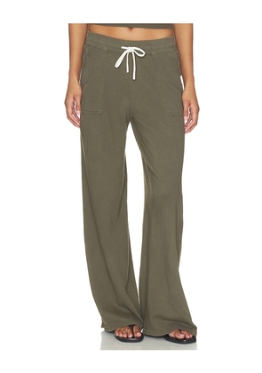 perfectwhitetee Noa Pocket Pant With Drawcord in Olive. Size XS. Also in S, M, L, XL.