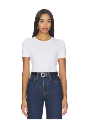Vince Texture Short Sleeve Crew in White. Size XS. Also in S, M, L.